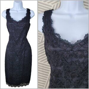 Vintage Lace Dress Size 12 Evening Cocktail Sheath LBD Special Event Alt Classic